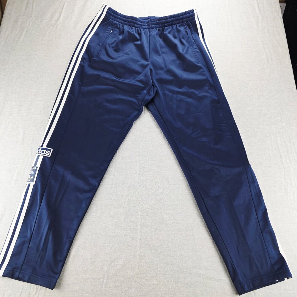 Adidas Adibreak Breakaway Snap Button Sides Track Pants Mens Medium Navy IM8220